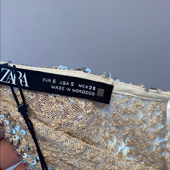 Zara Silver Sequin Wrap Mini Dress - Picture 13 of 17